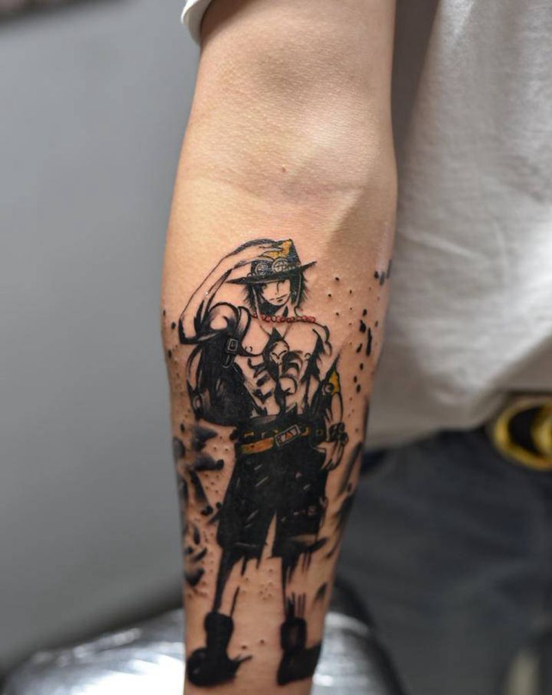 艾斯纹身图片_手部纹身图案