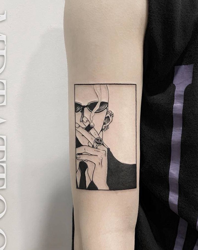 动漫人物泰纹身图片_图腾几何漫画人物动漫人物纹身图案