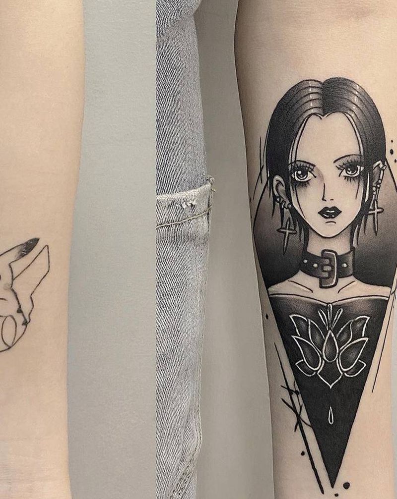 大崎娜娜纹身图片_手部手臂欧美写实图腾漫画遮盖大崎娜娜纹身图案
