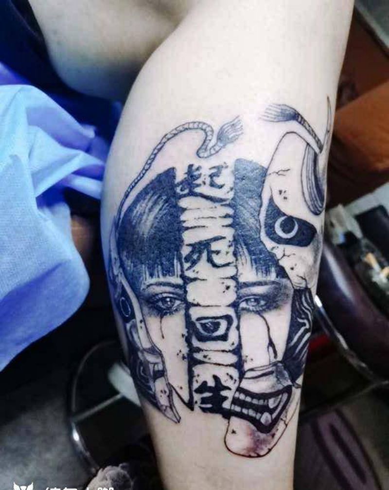 起死回生，般若，少女纹身图片_脚部手臂纹身图案