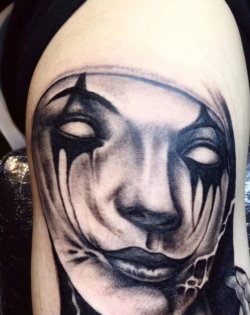 暗黑纹身图片_手臂欧美写实纹身图案