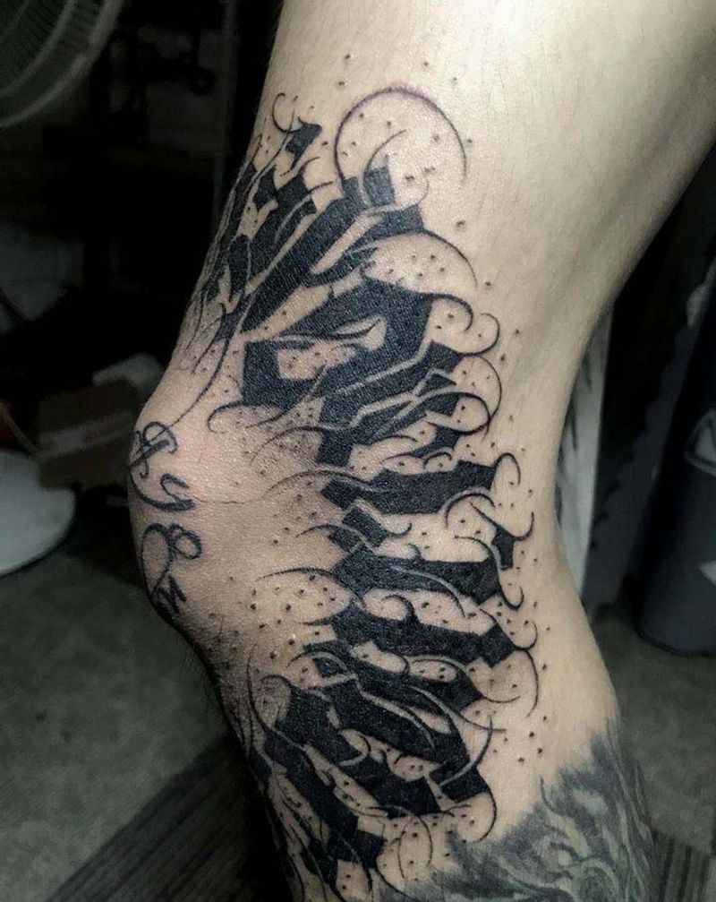 奇卡诺纹身图片_脚部手部纹身图案