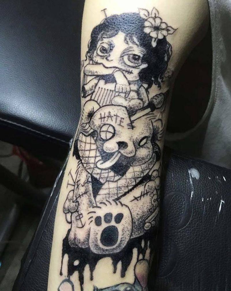 暗黑纹身图片_手部纹身图案