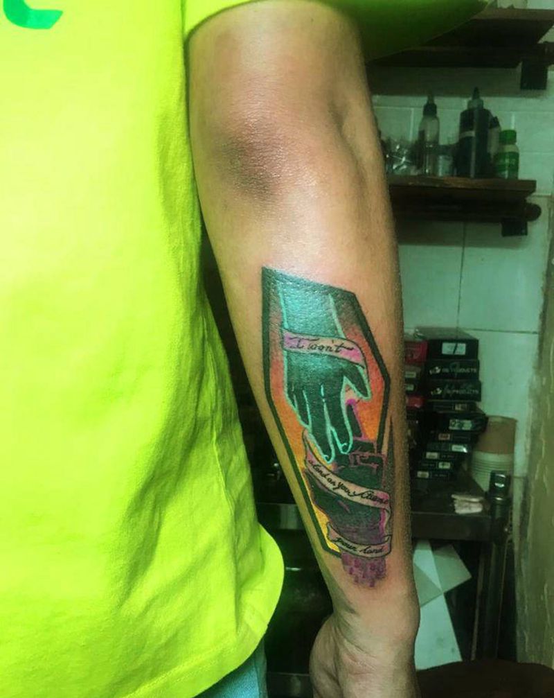 把手给我纹身图片_手臂纹身图案