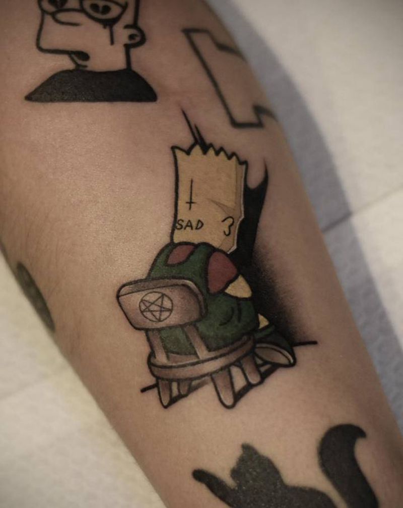 辛普森纹身纹身图片_手臂手部Old SchoolNew School纹身图案