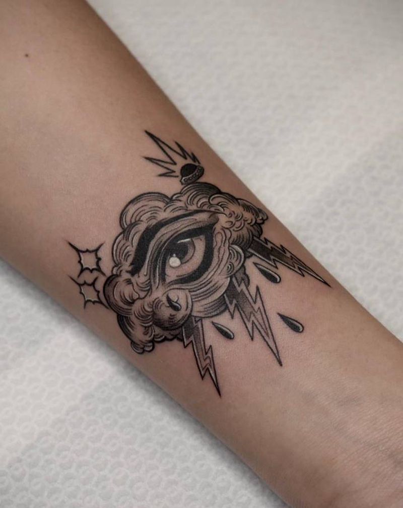 上帝之眼纹身图片_手部手臂Old SchoolNew School纹身图案