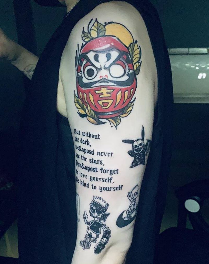 拼接纹身图片_手臂Old SchoolNew School纹身图案