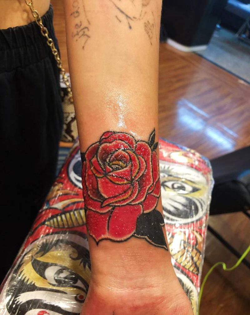 遮盖纹身图片_手臂Old School纹身图案