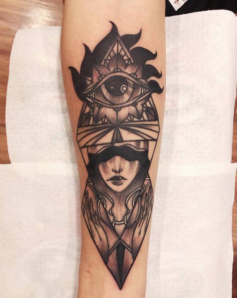 旧图修改纹身图片_手臂点刺纹身图案