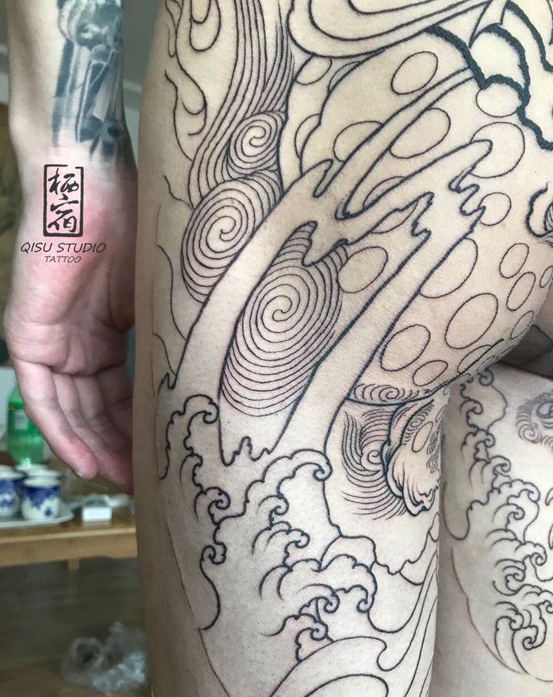 不动明王纹身图片_背部新传统纹身图案