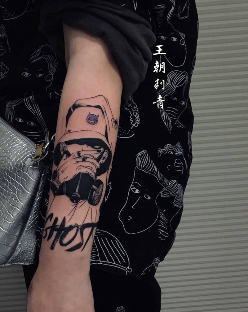 动漫纹身图片_手臂新传统动漫卡通纹身图案