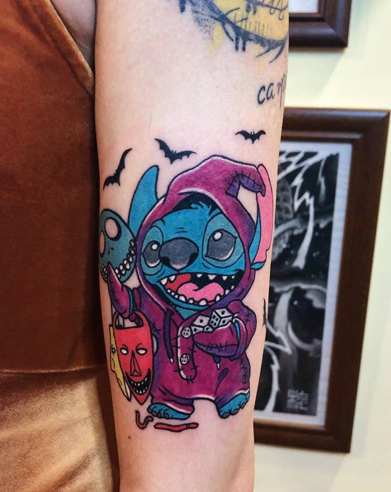 史迪仔纹身图片_手臂Old School纹身图案