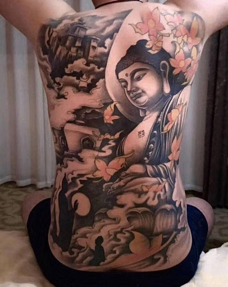 永夜刺青工作室纹身图片_背部纹身图案