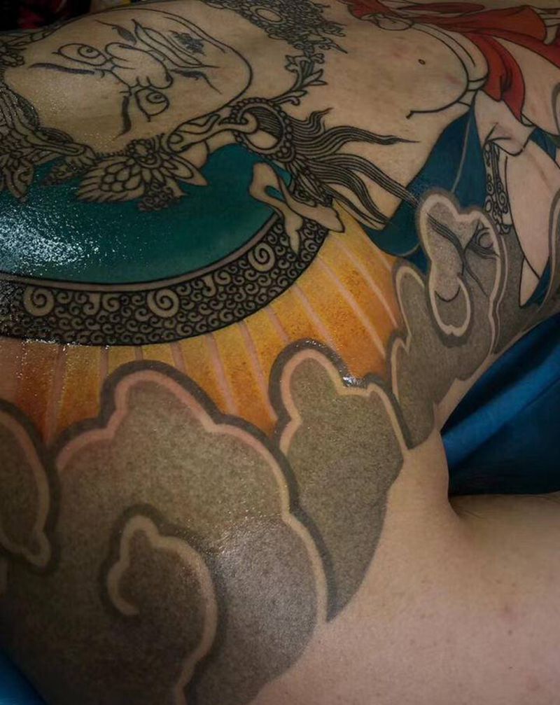 永夜刺青工作室纹身图片_背部纹身图案