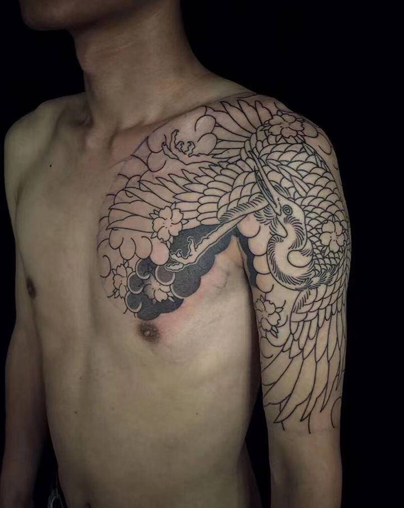 永夜刺青工作室纹身图片_胸部手臂纹身图案