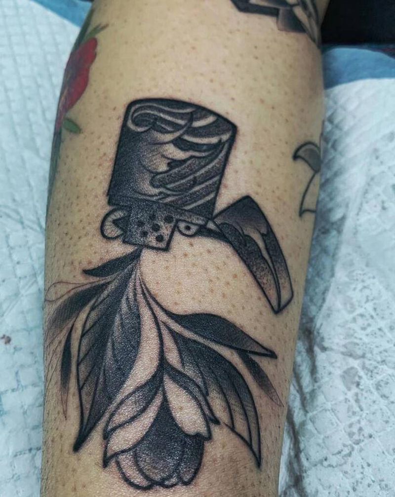 小图走起纹身图片_腿部纹身图案