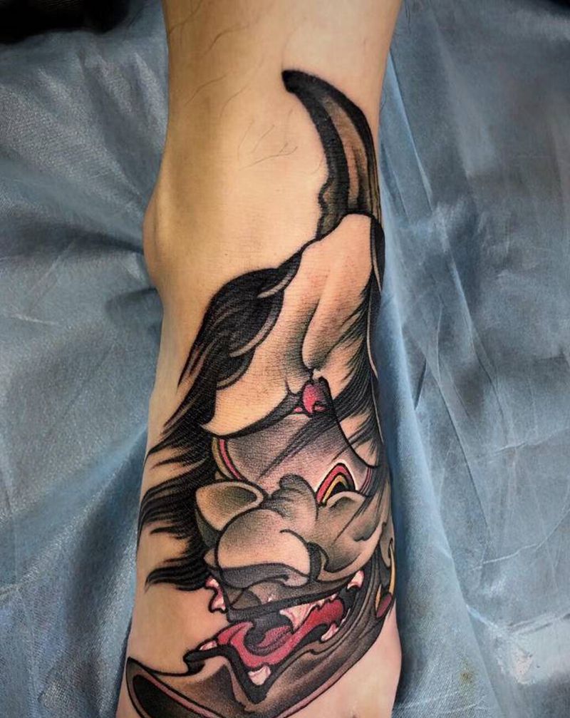 永夜刺青纹身图片_脚部纹身图案