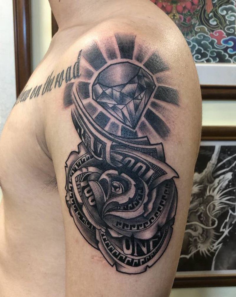 未完成纹身图片_手臂欧美写实纹身图案