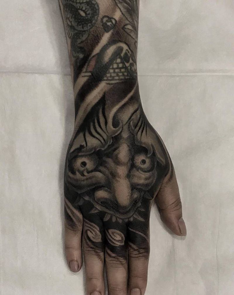 手背修改纹身图片_老传统纹身图案