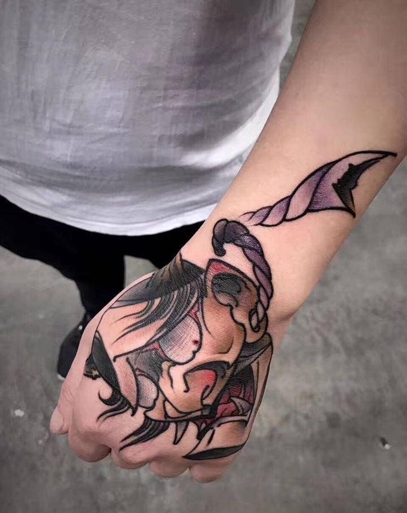 永夜刺青纹身图片_手臂手部纹身图案