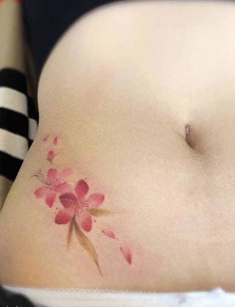 永夜刺青纹身图片_腰部纹身图案