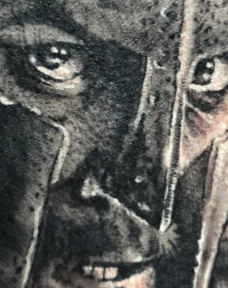 斯巴达勇士纹身图片_手臂手部欧美写实纹身图案