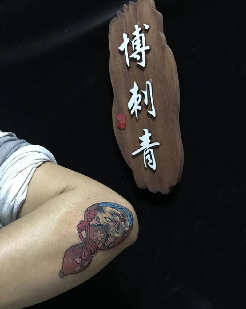 葫芦纹身图片_手臂纹身图案