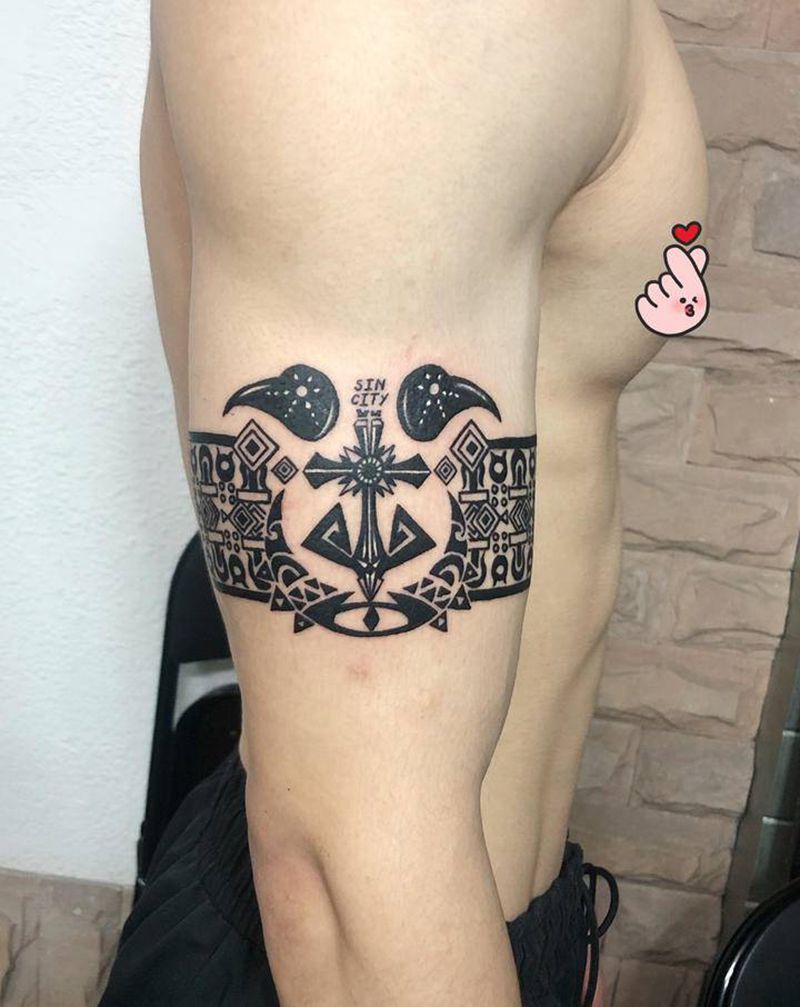 图腾臂环纹身图片_手臂图腾纹身图案