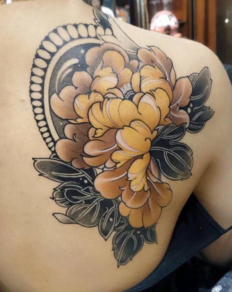 永夜刺青纹身图片_背部纹身图案