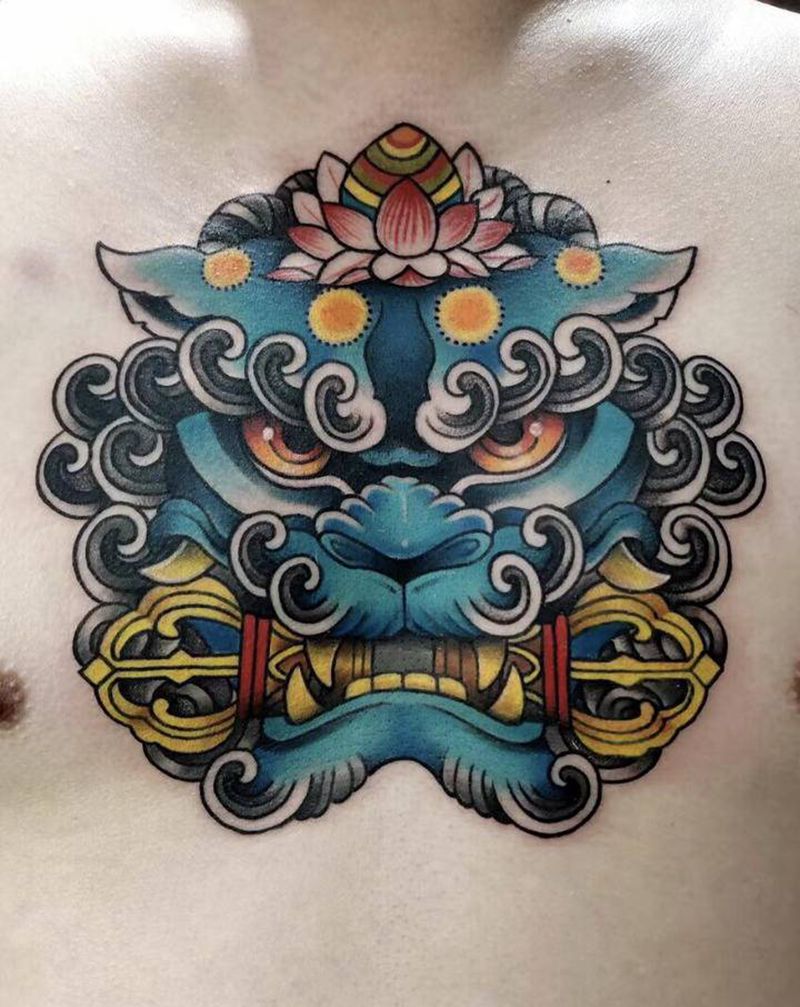 永夜刺青纹身图片_胸部纹身图案