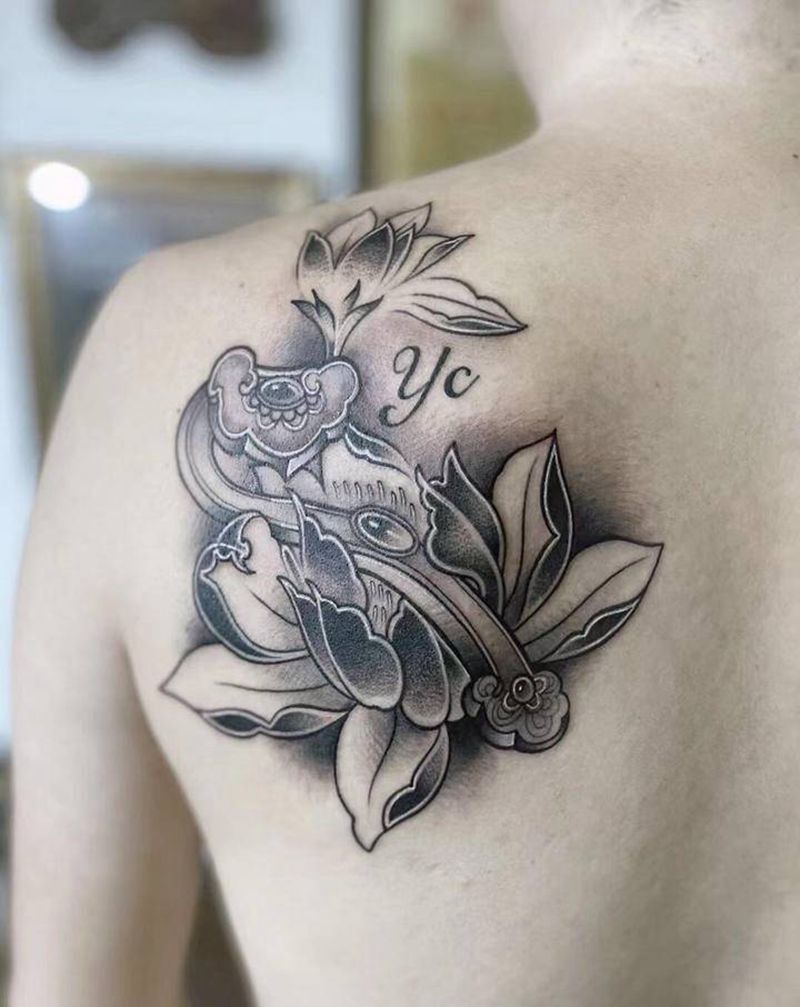 永夜刺青纹身图片_背部纹身图案