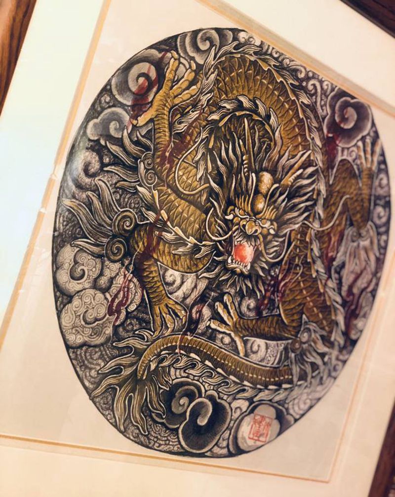 龙龙纹身图片_新传统中国风纹身图案