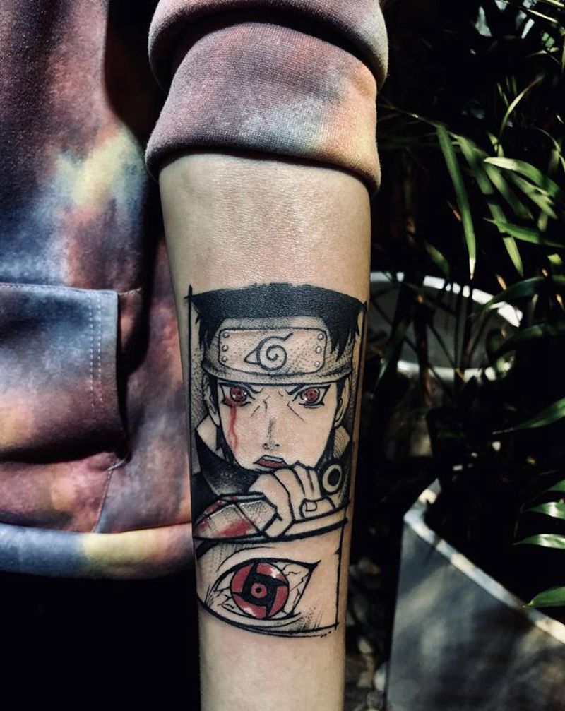 止水纹身图片_手臂点刺几何纹身图案