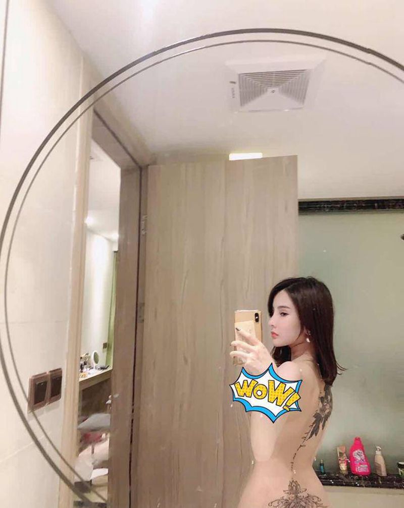 买家秀纹身图片_背部点刺几何纹身图案