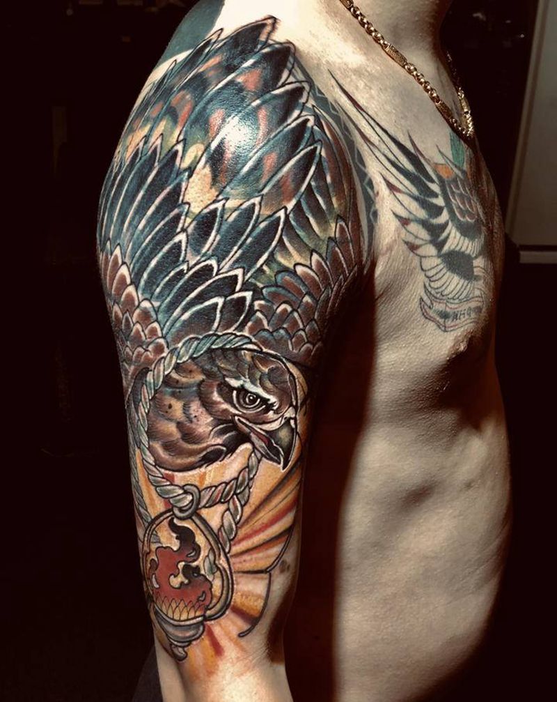 覆盖图腾纹身图片_手臂New School纹身图案