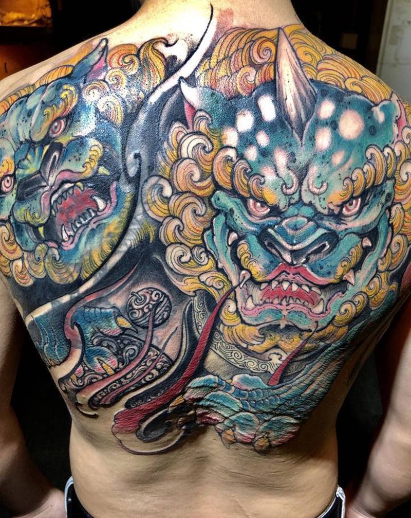 覆盖篇纹身图片_背部新传统纹身图案