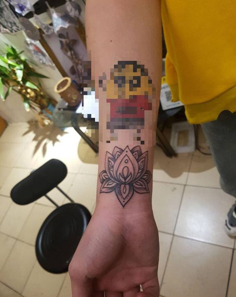 繁花纹身图片_手臂手部几何图腾花素花繁花纹身图案