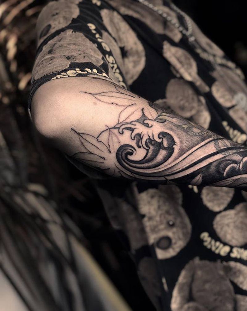 未完待续纹身图片_手臂老传统纹身图案