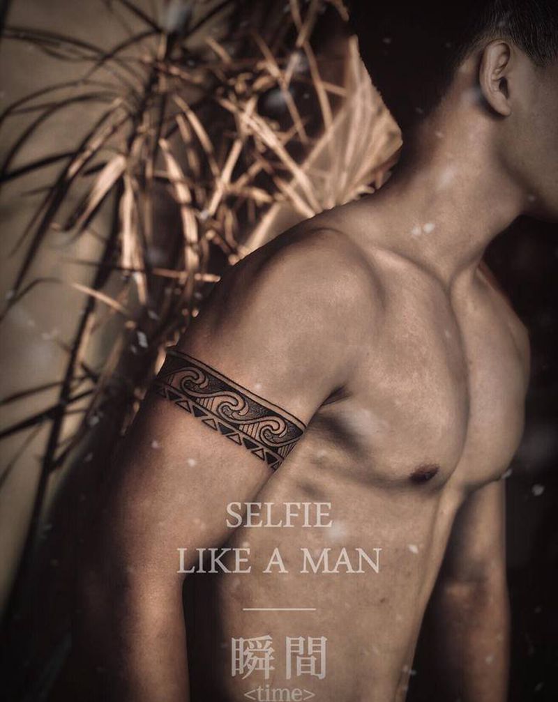 玛雅图腾纹身图片_手臂点刺图腾纹身图案