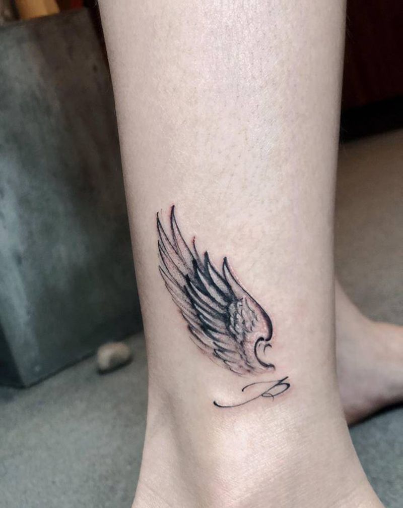 小清新纹身图片_点刺水彩纹身图案