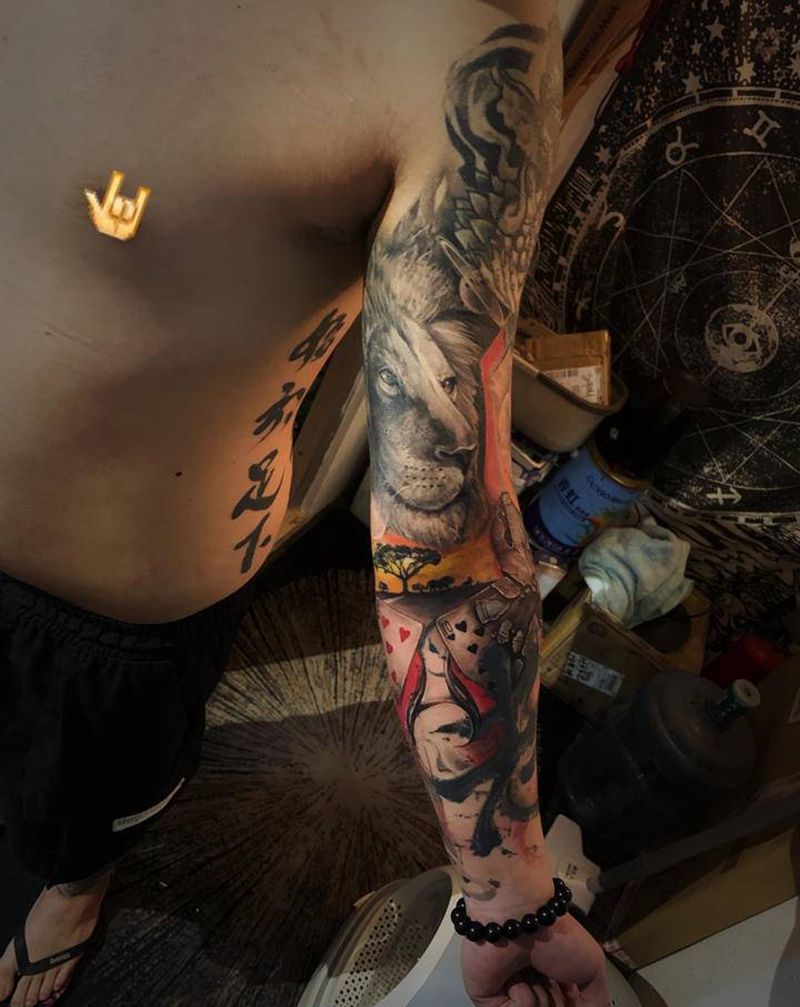 继后续纹身图片_手臂手部欧美写实纹身图案