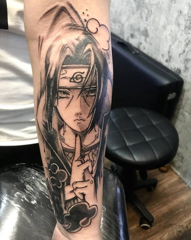火影忍者.宇智波鼬纹身图片_手臂动漫纹身图案