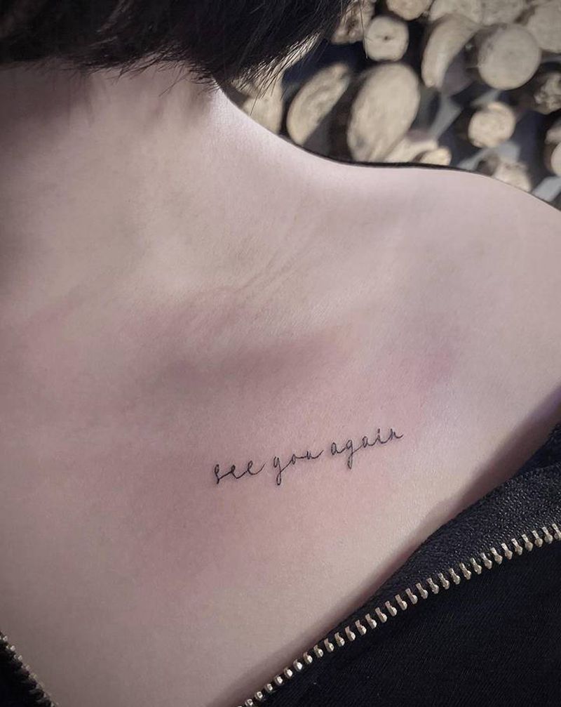 性感小锁骨纹身图片_肩部纹身图案