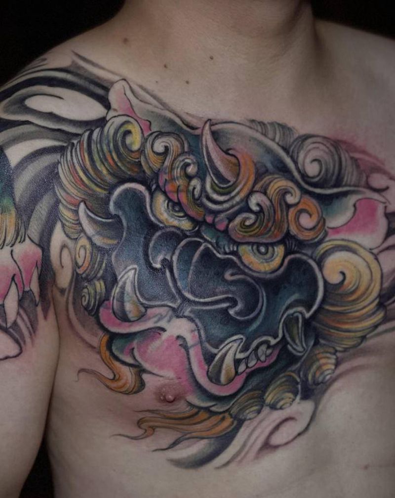 旧图覆盖,手绘纹身图片_胸部新传统纹身图案