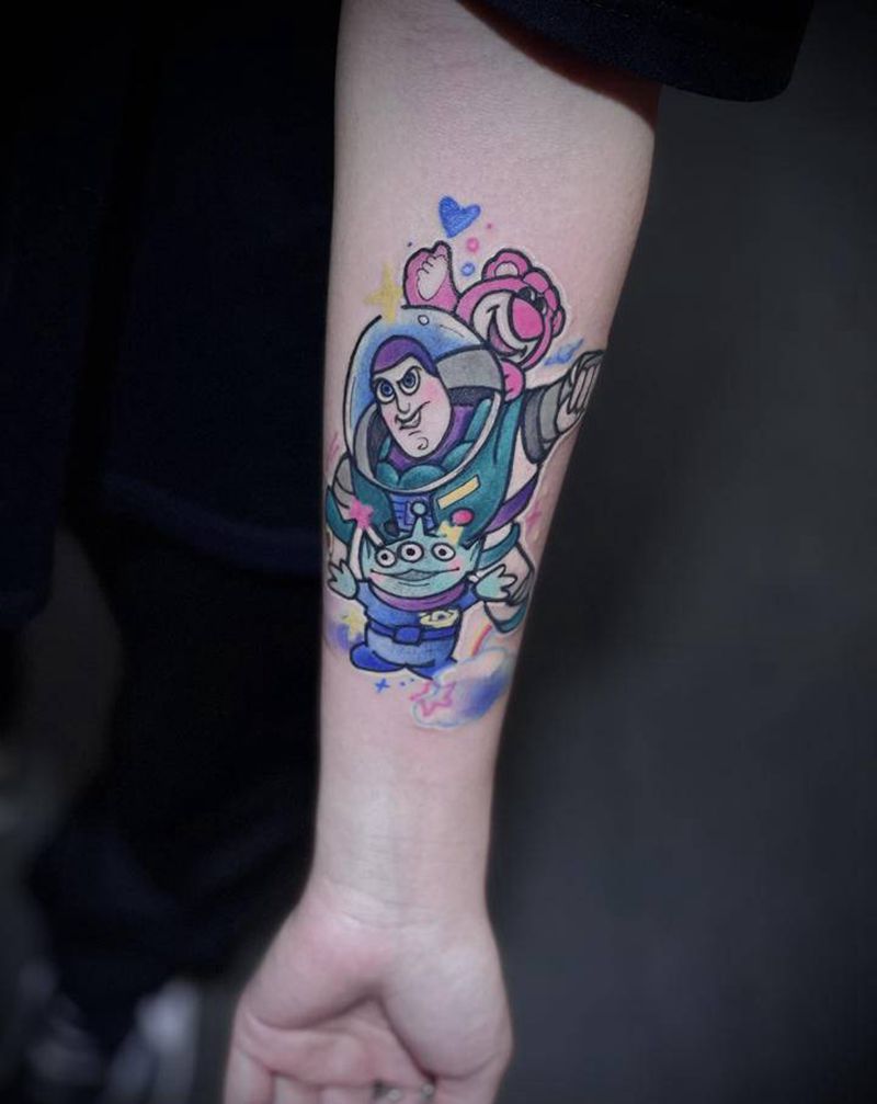 玩具总动员纹身图片_手臂New School纹身图案