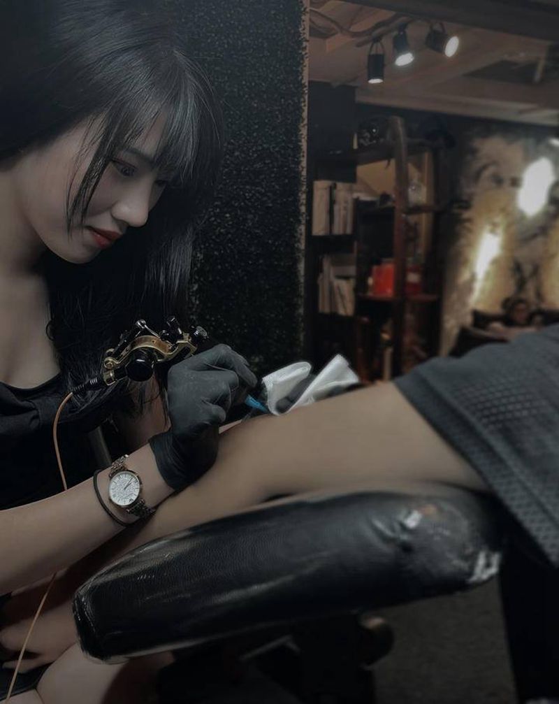 顾客体验纹身图片_手臂几何纹身图案