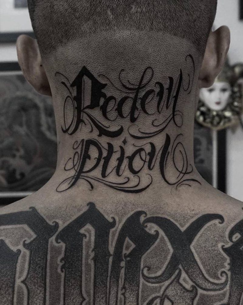 花体纹身图片_花体字纹身图案