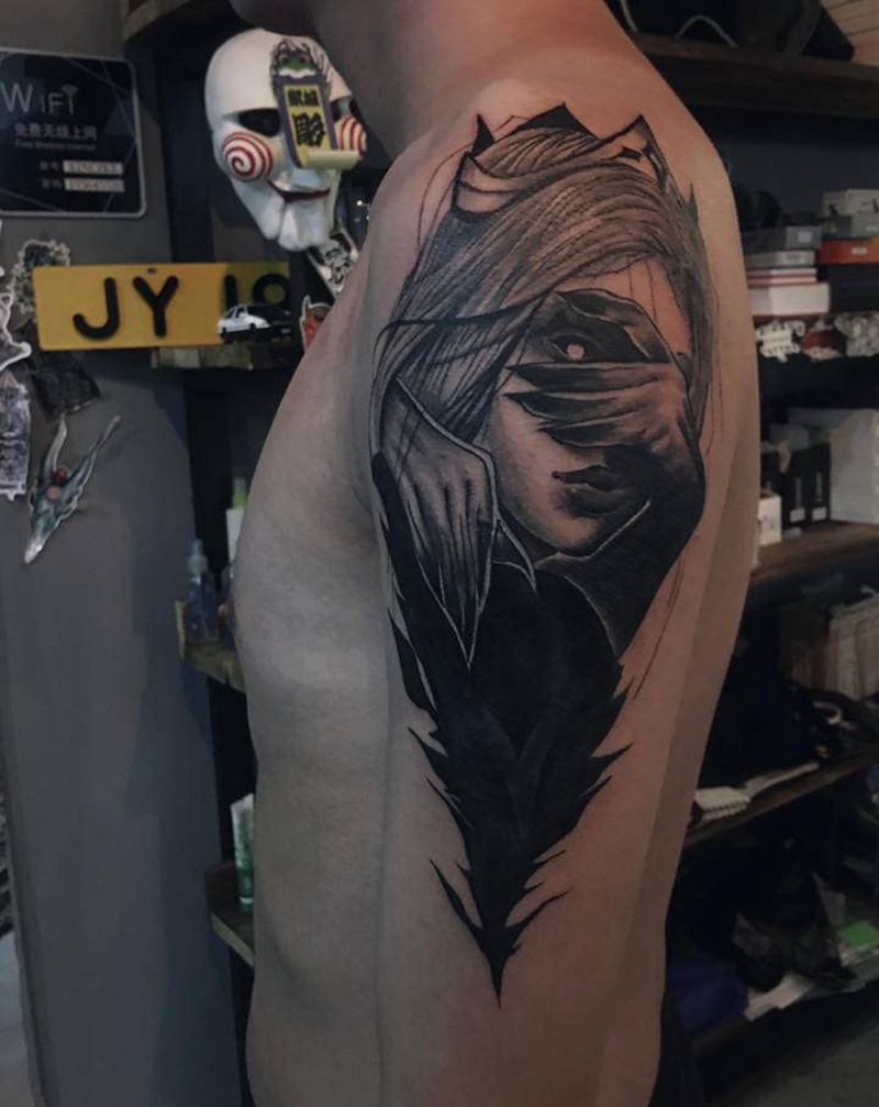 覆盖久纹身.纹身图片_手臂欧美写实纹身图案