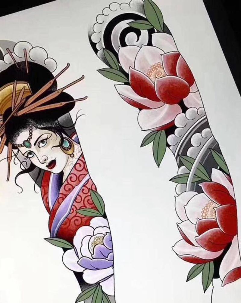 积累作品.招模特纹身图片_老传统新传统纹身图案