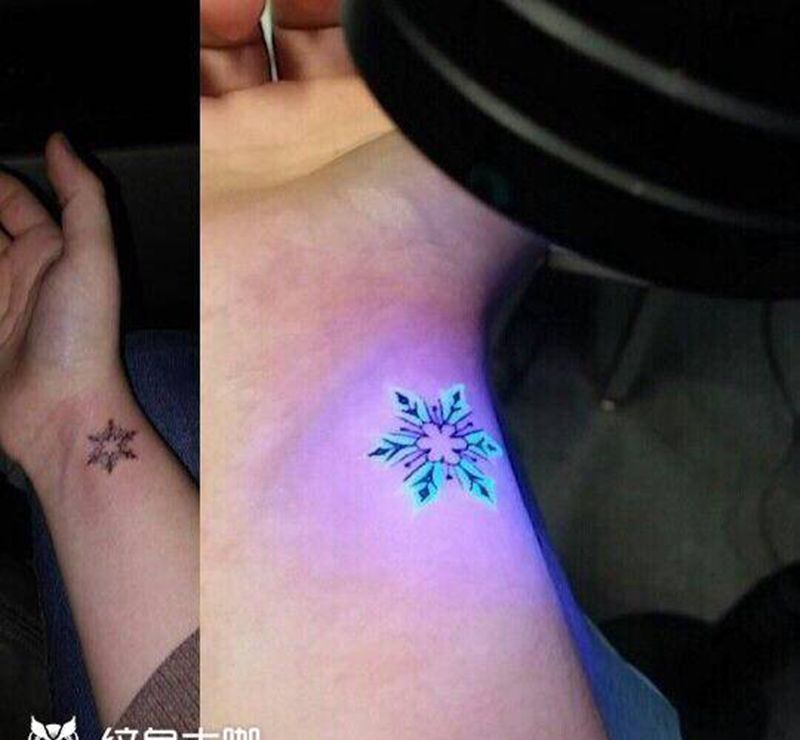 荧光纹身纹身图片_手臂纹身图案